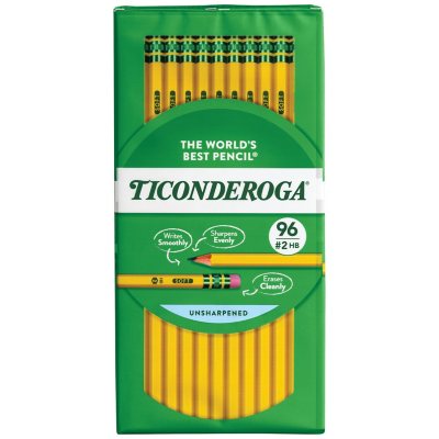 Ticonderoga Woodcase Pencil, HB #2, Yellow Barrel, 96ct.