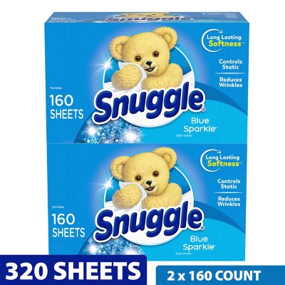 Snuggle Fabric Softener Dryer Sheets, Blue Sparkle 320 ct.