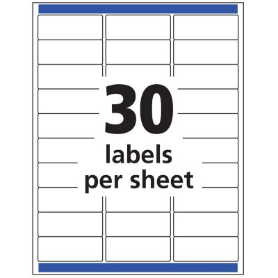 Avery Easy Peel Address Labels, Sure Feed Technology, Permanent Adhesive, 1" x 2-5/8", 3750 Labels