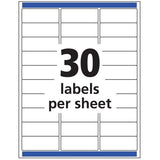 Avery Easy Peel Address Labels, Sure Feed Technology, Permanent Adhesive, 1" x 2-5/8", 3750 Labels