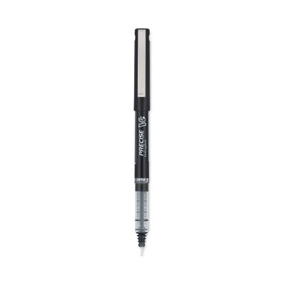 Pilot - Precise V5 Roller Ball Stick Pen, Needle Pt, Black Ink, 0.5mm Extra Fine -  Dozen