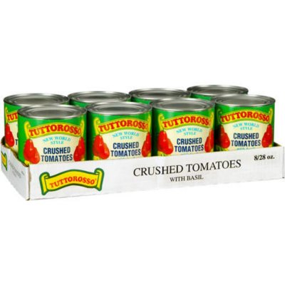 Tuttorosso zerdrückte Tomaten mit Basilikum, 28 oz., 8er-Pack
