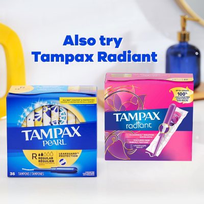 Tampax Pearl Regular Tampons, Unscented, 96 ct.