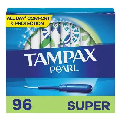 Tampax Pearl Super Tampons, unparfümiert, 96 Stück.
