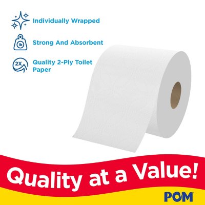 POM 2-Ply Toilet Paper 473 sheets/roll, 45 rolls
