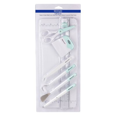 Westcott Die Cutting Craft Tool Set 8pc. Blue and White