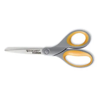 Westcott(R) Titanium Bonded Scissors, 8" Long, 3.5" Cut Length