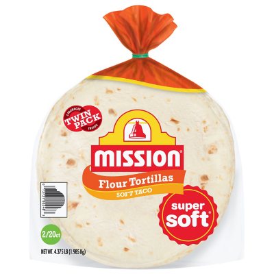 Mission Weiche Mehl-Taco-Tortillas, 40 Stück