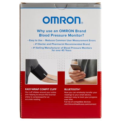 Omron 7 Series Upper Arm Bluetooth Blood Pressure Monitor with AC Adapter