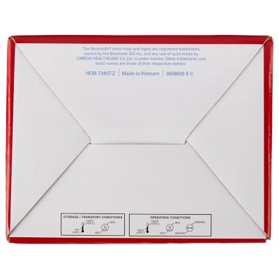 Omron 7 Series Upper Arm Bluetooth Blood Pressure Monitor with AC Adapter