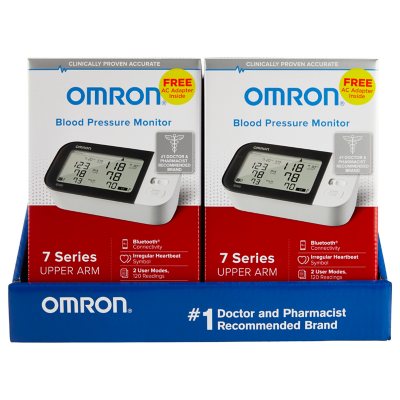 Omron 7 Series Upper Arm Bluetooth Blood Pressure Monitor with AC Adapter