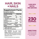 Nature's Bounty Hair, Skin, and Nails Vitamin Gummies With Biotin 230 ct.