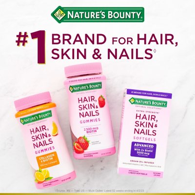 Nature's Bounty Hair, Skin, and Nails Vitamin Gummies With Biotin 230 ct.