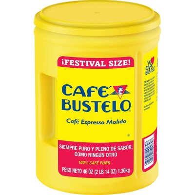 Café Bustelo Festival Size Dark Roast Ground Coffee, Espresso 46 oz.