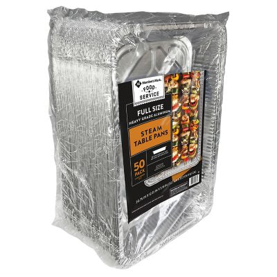 Member's Mark Aluminum Steam Table Pans, Full Size 50 ct.