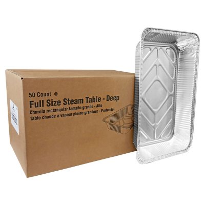 Member's Mark Aluminum Steam Table Pans, Full Size 50 ct.