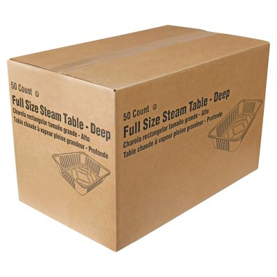 Member's Mark Aluminum Steam Table Pans, Full Size 50 ct.