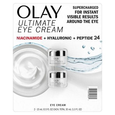 Olay Ultimate Niacinamide + Hyaluronic + Peptide Eye Cream, 0.5 oz., 2 pk.