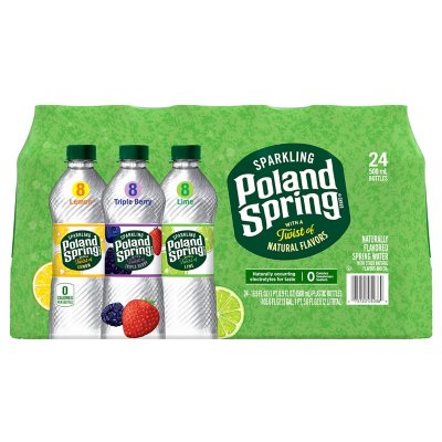 Poland Spring Sparkling Water Flavor Variety Pack 16.9 fl. oz., 24 pk.