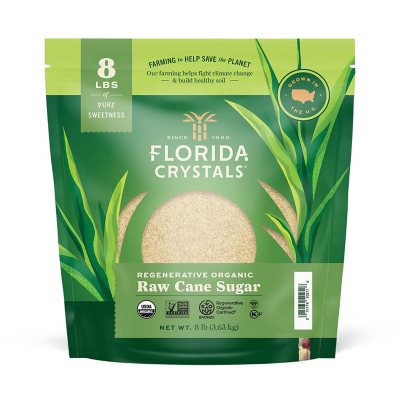 Florida Crystals Regenerative Organic Raw Cane Sugar 8lbs.