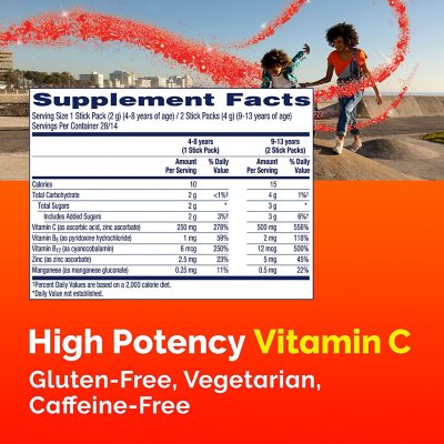 Emergen-C KIDZ Crystals On-The-Go 250 mg Vitamin C Immune Support, Strawberry 72 ct.