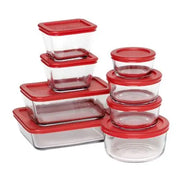 Anchor Hocking SnugFit Glass Food Storage Containers with Lids, 16 Piece Set