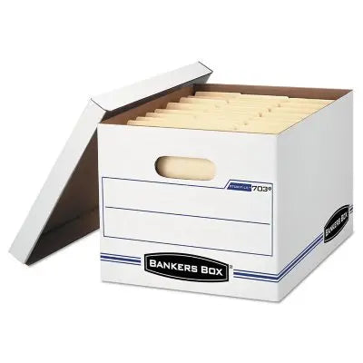 Bankers Box Stor/File Archivbox mit Stülpdeckel, Weiß, für DIN A4/Folio, 6er-Pack