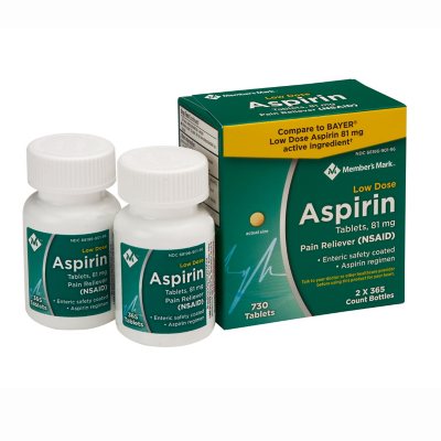 Member's Mark 81mg Low Strength Aspirin, 730 ct.