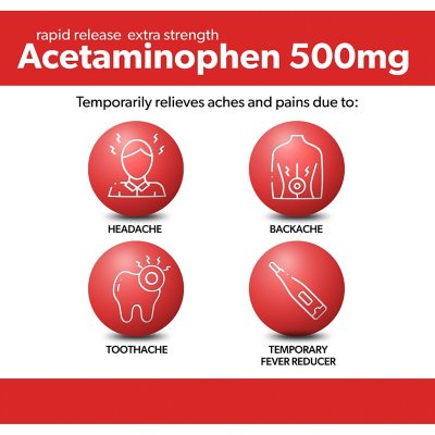 Member's Mark Extra Strength Acetaminophen, 500 mg, 400 ct.