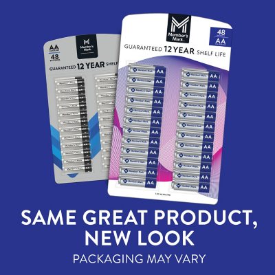 Member's Mark AA Alkaline Batteries, 48 pk.