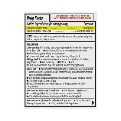 Member's Mark Acetaminophen PM Rapid Release Gelcaps, 375 ct.