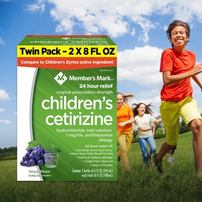 Member's Mark Children's Cetirizine Allergy Relief Oral Solution, Sugar-Free Grape Flavor