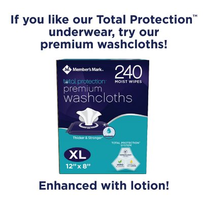 Member's Mark Total Protection Unisex Briefs - Choose Your Size