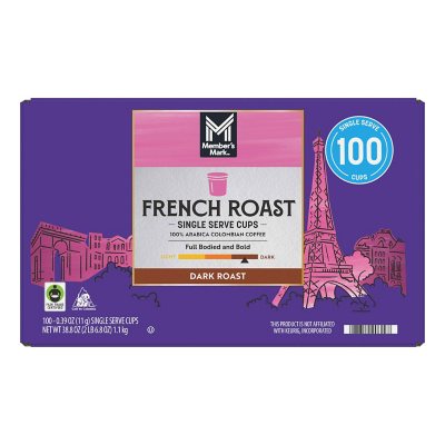 Member's Mark Dark Roast Coffee Pods, French, 100 ct.