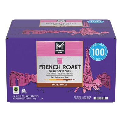 Member's Mark Dark Roast Coffee Pods, French, 100 ct.