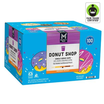 Member’s Mark Donut Shop Kaffeepads, mittlere Röstung, 100 St.