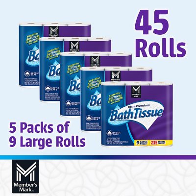 Member's Mark Ultra Premium 2-Ply Toilet Paper 45 rolls, 235 sheets/roll