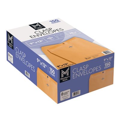 Member's Mark Clasp Envelope 9" x 12", 150 ct.