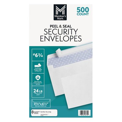 Member's Mark Security Envelope #6-3/4, 500 ct.