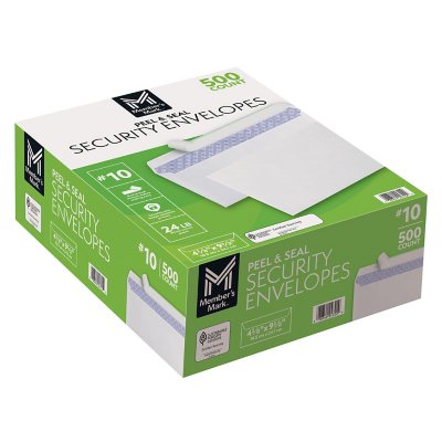 Member's Mark Envelope #10, Peel and Seal 500 ct.