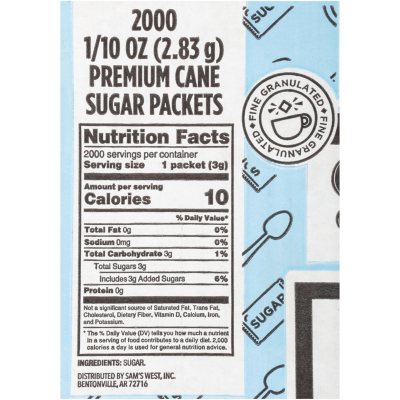 Member's Mark Premium Cane Sugar 2,000 ct.