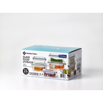 Member's Mark 24-Piece Glass Food Storage Set By Glasslock