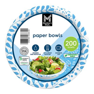 Member's Mark Snack/Dip Paper Bowls 12 oz., 200 ct.