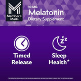 Member's Mark Timed-Release Melatonin Tablets, 10 mg, 250 ct.