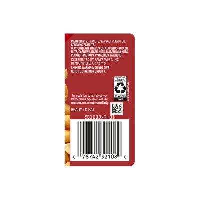 Member's Mark Extra Large Virginia Peanuts, 34.5 oz.