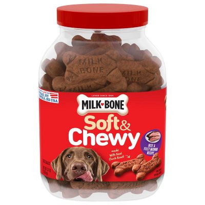 Milk-Bone, Beef & Filet Mignon Flavor, Soft & Chewy Dog Treats, 37 oz.