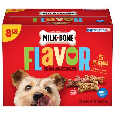 Milk-Bone Meat Flavored Snacks, Small Crunchy Dog Biscuits, 8 lbs.