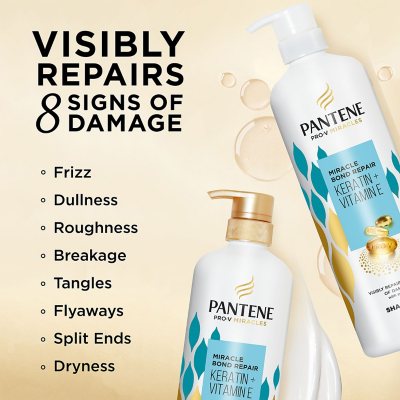 Pantene Pro-V Miracles Bond Repair Shampoo & Conditioner, 30 fl. oz., 2 pk.