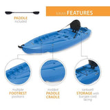 Lifetime Lotus 80 Sit-On-Top Kayak - 2 Pack Paddles Included