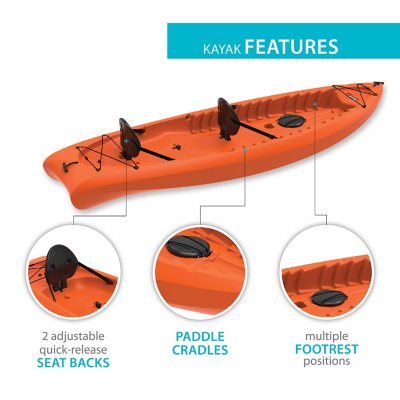 Lifetime Kokanee 10'6" Tandem Kayak, Choose Color